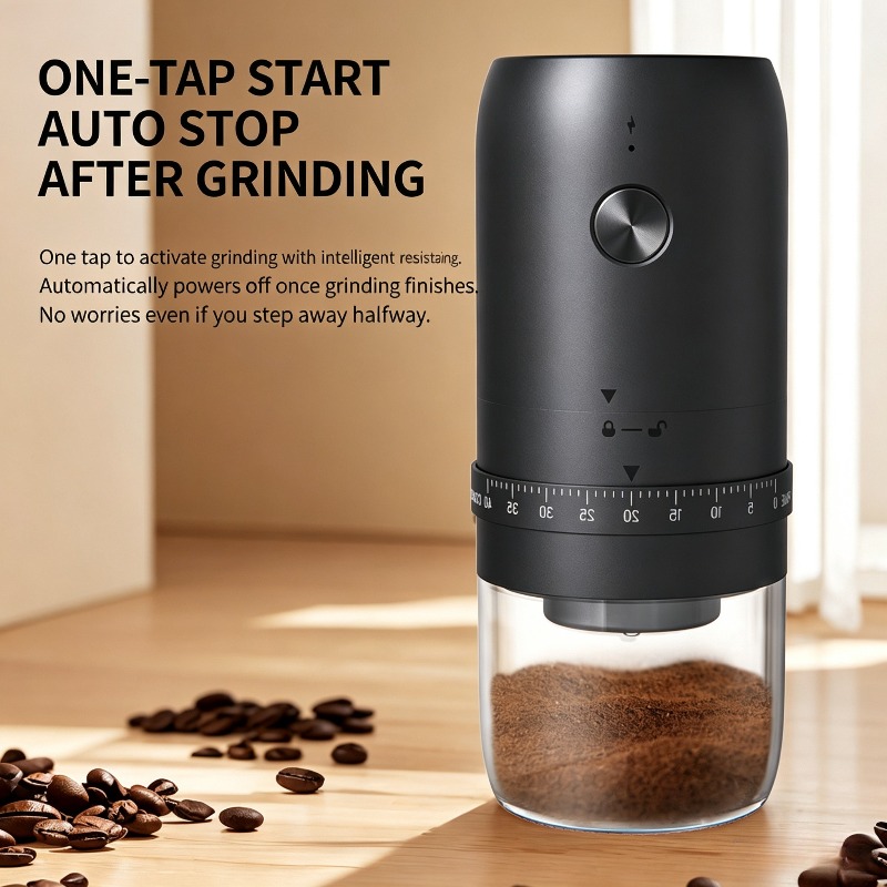 Coffee Bean Grinder Electric - 휴대용 USB 전기 카페테이라 콩 그라인더