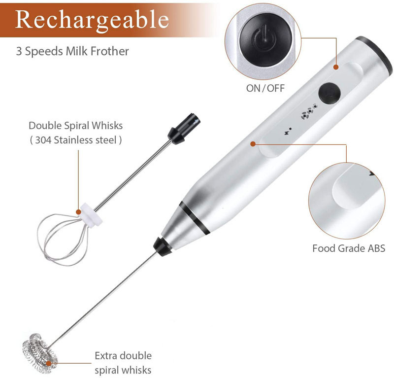 USB 전기 메이커가있는 미니 전기 핸드 헬드 우유 F - Portable Blender Usb Rechargeable 리뷰 및 가격