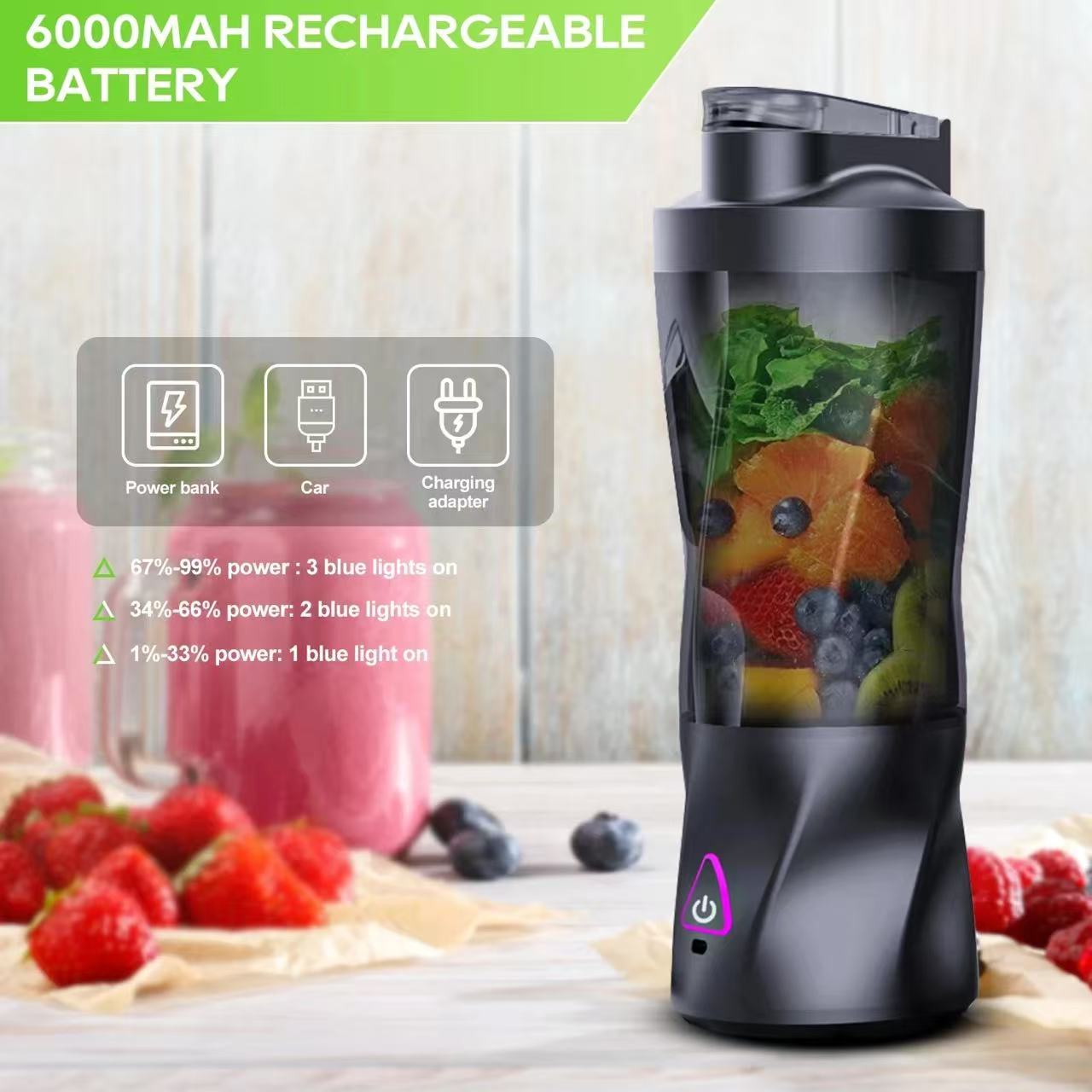휴대용 전기 주서기 블렌더 700ML 다기능 USB 충 - Portable Blender Usb Rechargeable 리뷰 및 가격