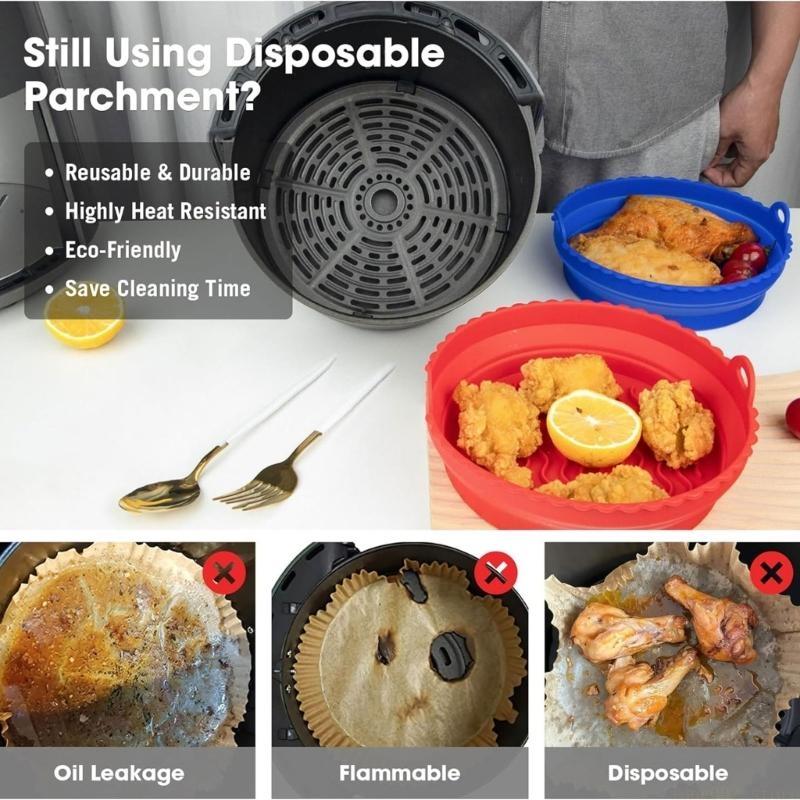 D0AB 2팩 에어 프라이어 실리콘 라이너 에어 프라이 - Air Fryer Silicone Pot Liner 리뷰 및 가격