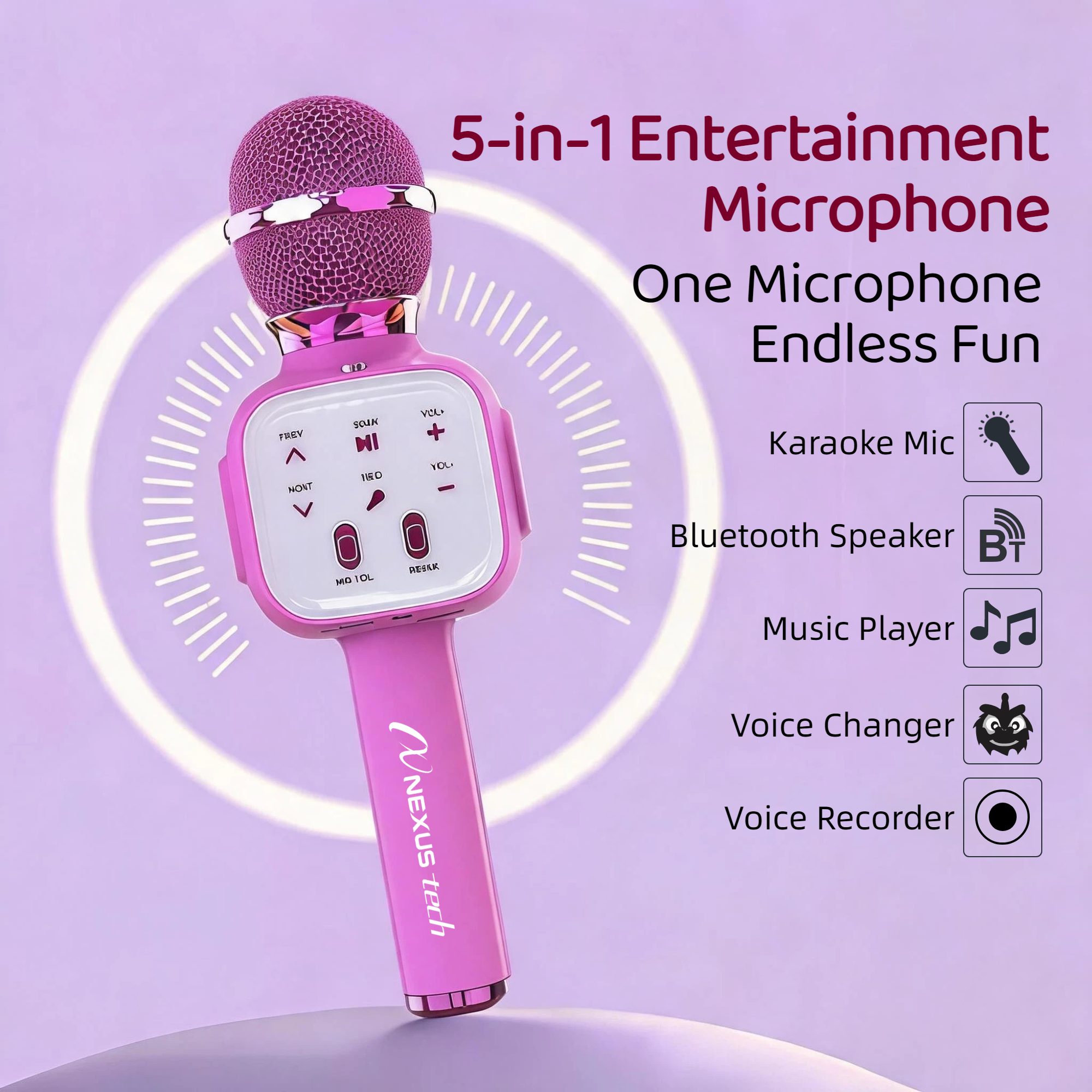 무선 블루투스 5.2 노래방 마이크 5 in 1 휴대용 - Home Appliances 리뷰 및 가격