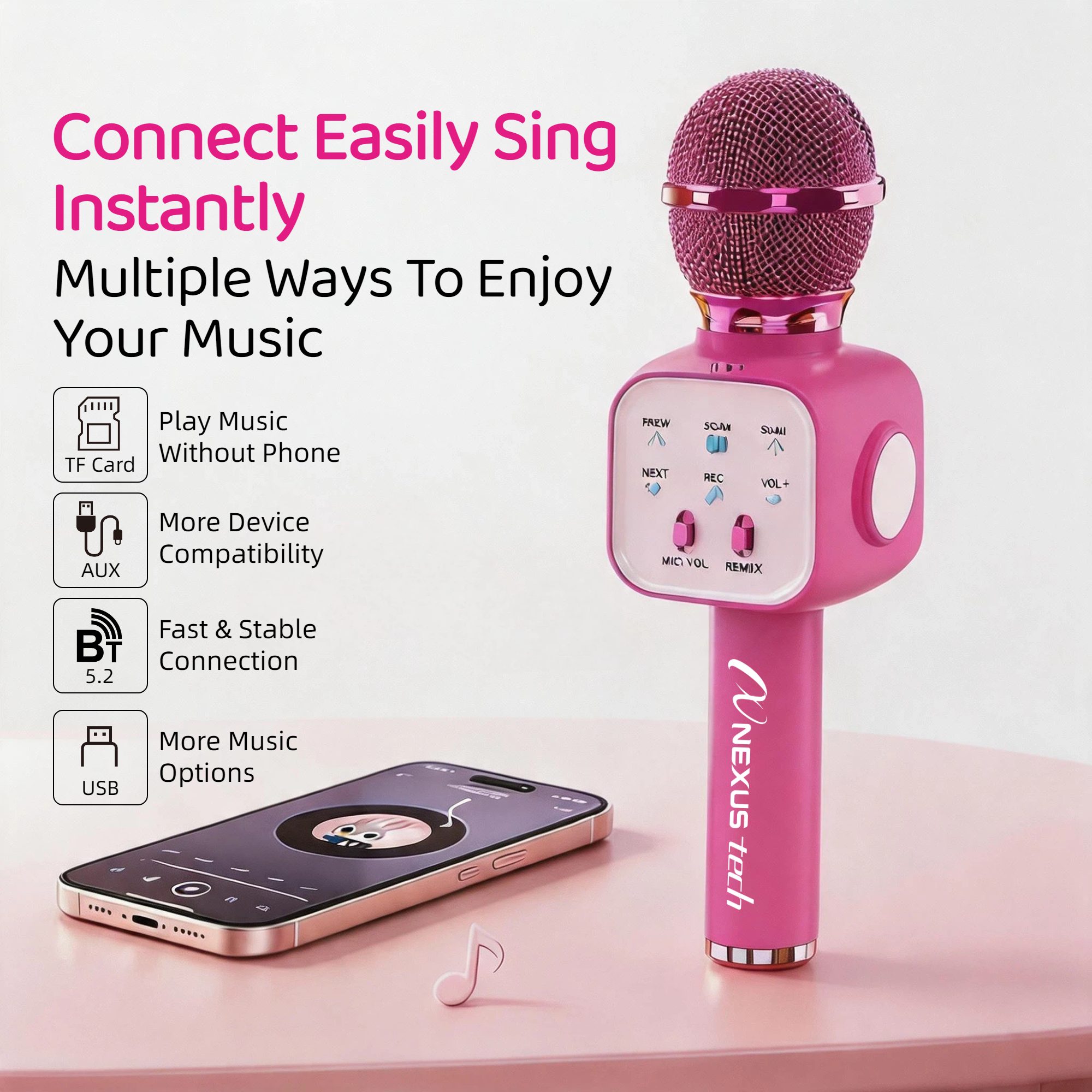 무선 블루투스 5.2 노래방 마이크 5 in 1 휴대용 - Home Appliances 리뷰 및 가격