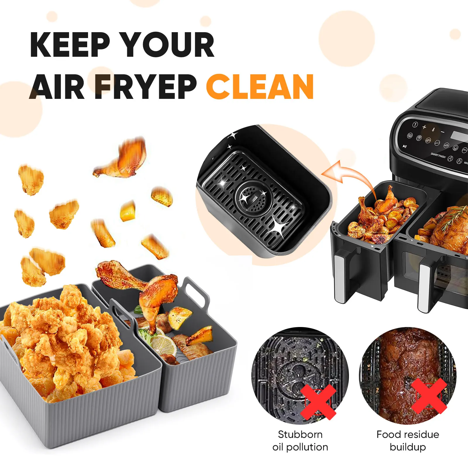 2개 세트 실리콘 에어프라이어 매트 에어프라이어 베이킹 - Air Fryer Silicone Pot Liner 리뷰 및 가격