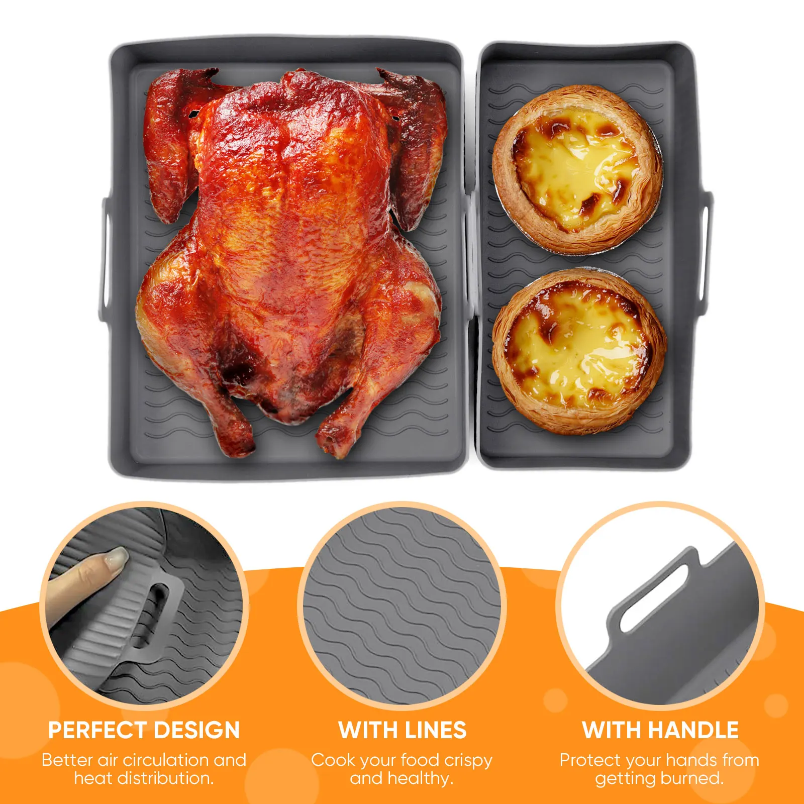 2개 세트 실리콘 에어프라이어 매트 에어프라이어 베이킹 - Air Fryer Silicone Pot Liner 리뷰 및 가격