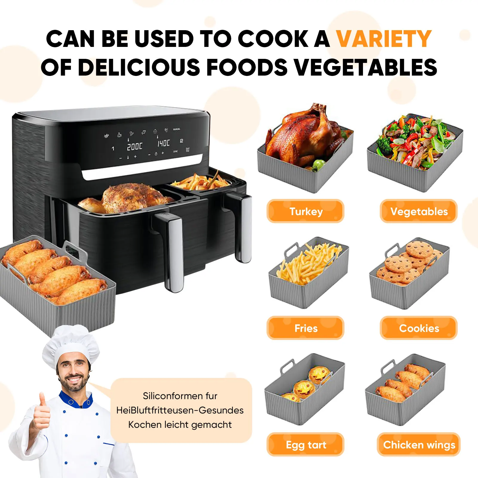 2개 세트 실리콘 에어프라이어 매트 에어프라이어 베이킹 - Air Fryer Silicone Pot Liner 리뷰 및 가격
