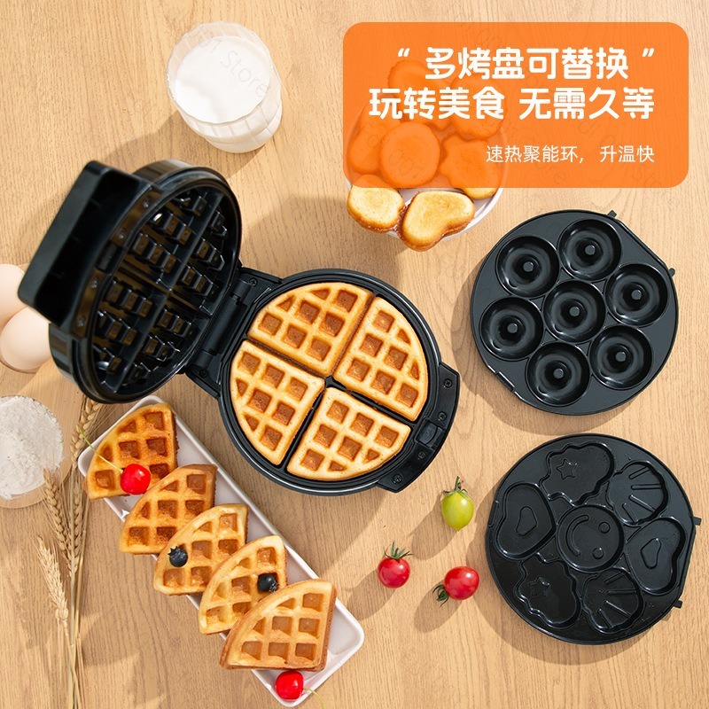 미니 3-in-1 조리기: 와플, 샌드위치, 케이크를  - Mini Waffle Maker Machine 리뷰 및 가격