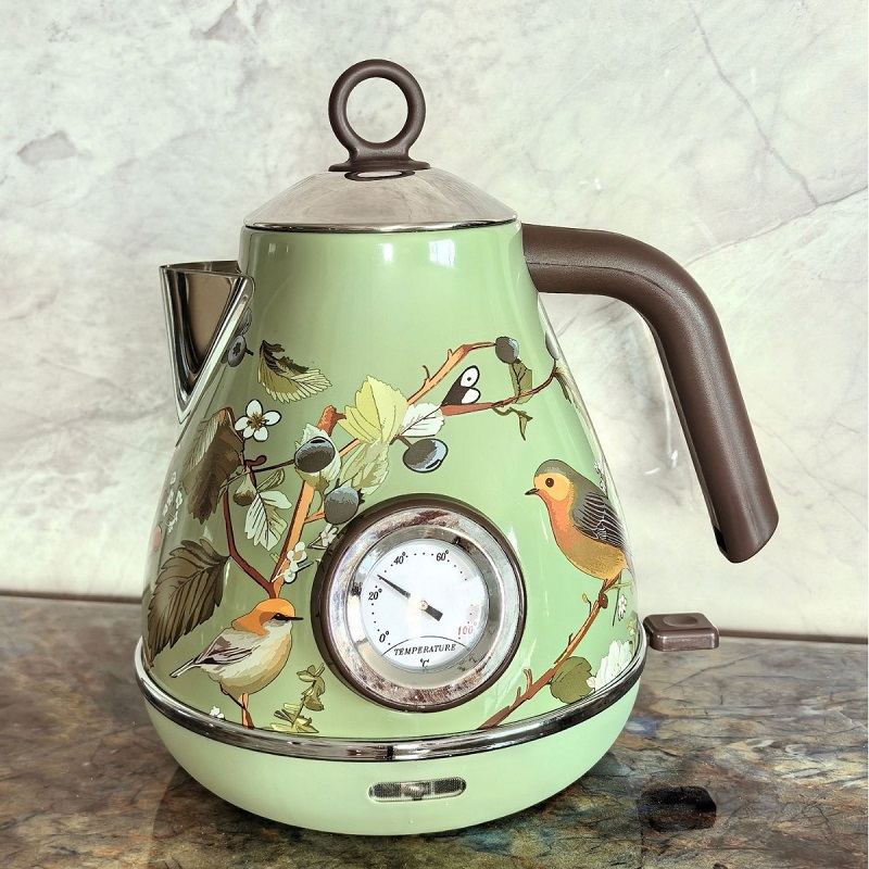 1.7L 레트로 핑크 플로럴 전기 주전자 1850W 3 - Electric Kettle Temperature Control 리뷰 및 가격